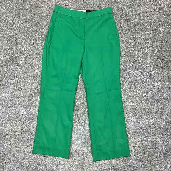 J. Crew Pants - J.Crew Pants Womens 6 Green Willa Crop Flare Italian Nova Fides Wool High Rise